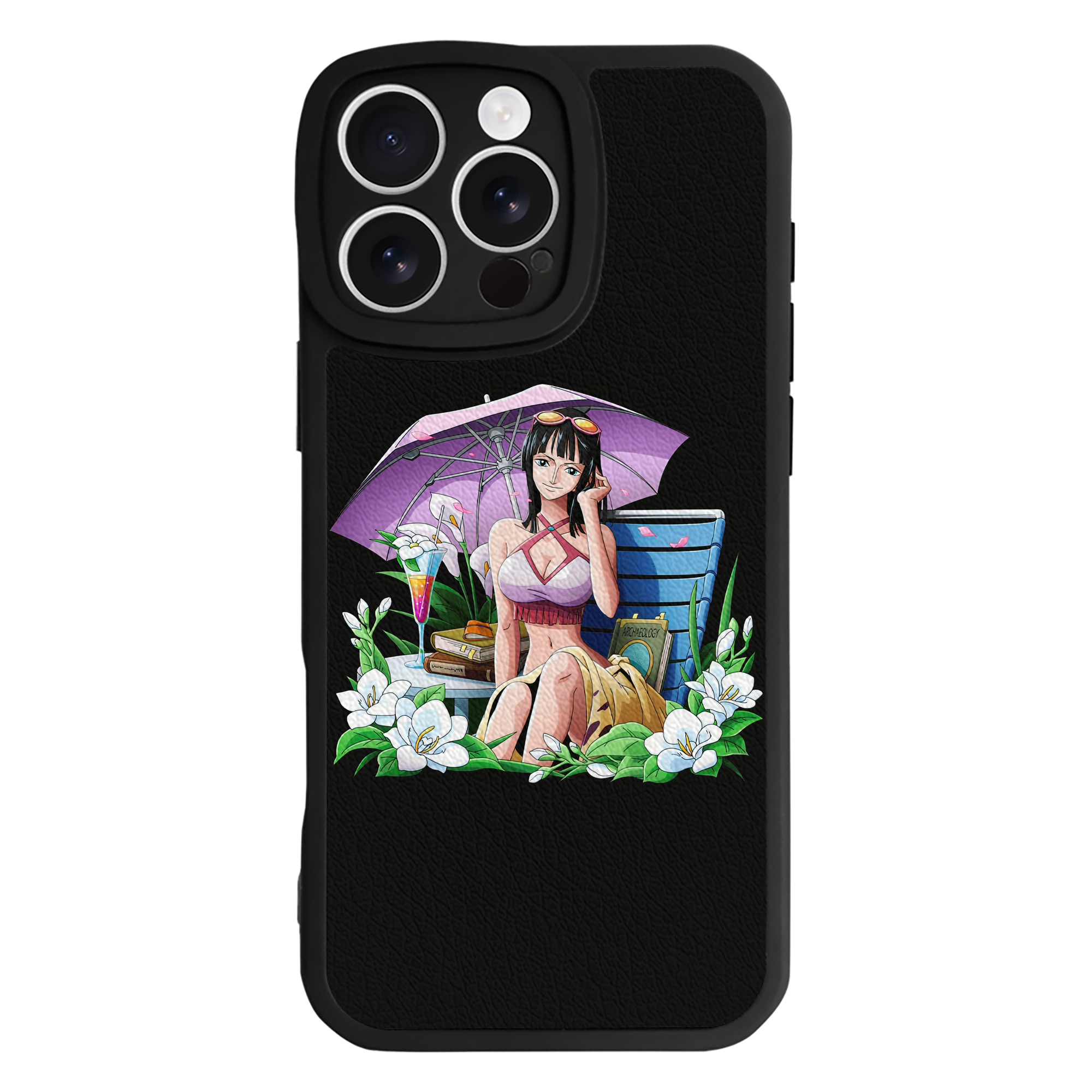 （画像用） ワンピース ニコ・ロビン ONE PIECE Nico Robin 【iPhone 16シリーズ対応】シリコンスマホケース（レザー調） 材質：シリコン